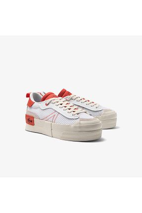 کفش اسنیکر سفید زنانه بند دار Lacoste - کد 731865856