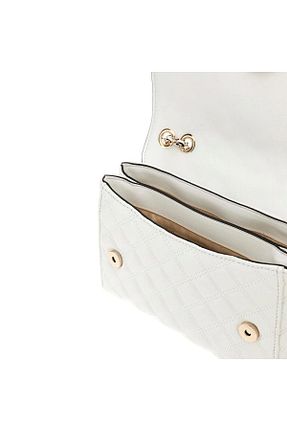 کیف دوشی سفید زنانه چرم مصنوعی Guess - کد 843473413