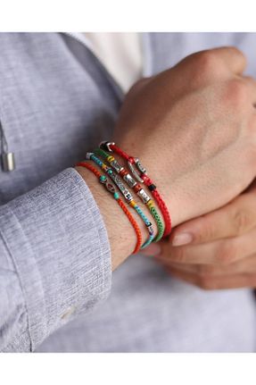دستبند نقره سبز مردانه 925 عیار MEKS JEWELS - کد 863671922