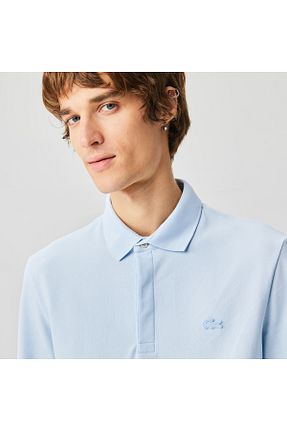 پولوشرت آبی مردانه پنبه ای Lacoste - کد 754375652