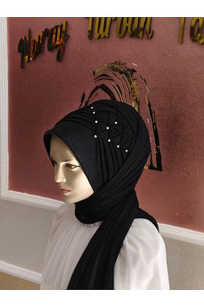 روسری مشکی پلی استر NurAy - کد 863703825