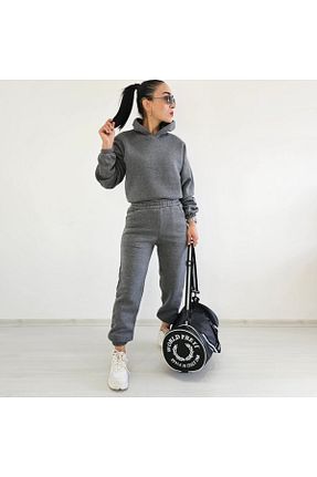 ست گرمکن طوسی زنانه پنبه ای Altı Üstü Butik - کد 863670186