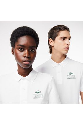 پولوشرت سفید مردانه پنبه ای Lacoste - کد 820199058