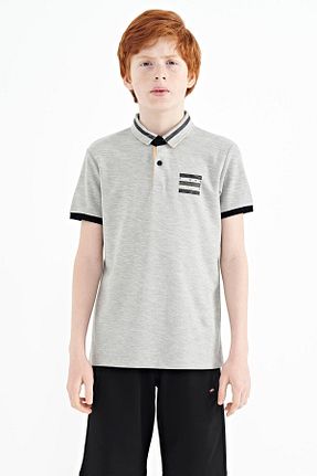 تیشرت طوسی بچه گانه رگولار TOMMY LIFE - کد 722528164