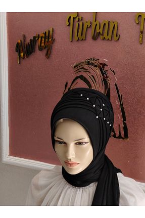 روسری مشکی پلی استر NurAy - کد 863703825