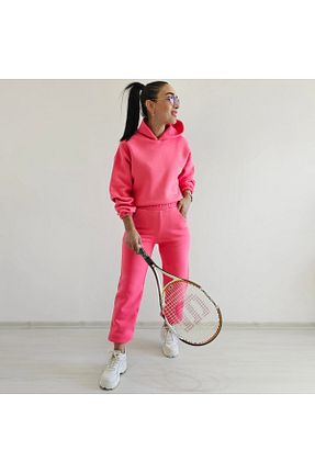 ست گرمکن صورتی زنانه پنبه ای Altı Üstü Butik - کد 863670771