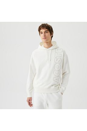 سوئیشرت سفید زنانه ساده Lacoste - کد 660442890