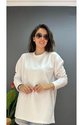 سوئیشرت سفید زنانه ساده KILIÇ MODA - کد 863436568