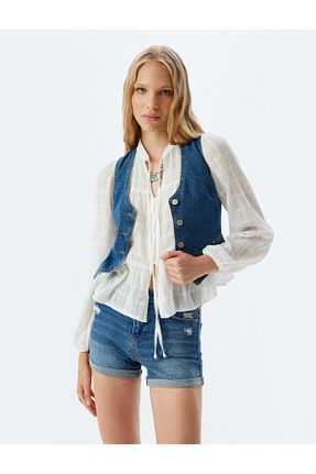 شلوارک و برمودا سرمه ای زنانه Skinny Koton - کد 848832744