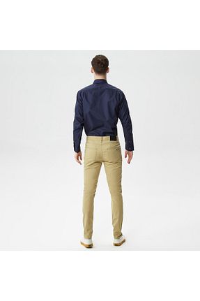 شلوار جین بژ مردانه پاچه تنگ Lacoste - کد 790723738