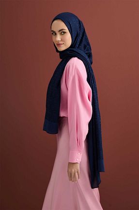 شال سرمه ای زنانه پنبه ای Imannoor - کد 847668461