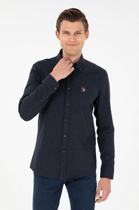 پیراهن سرمه ای مردانه یقه پیراهنی U.S. Polo Assn. - کد 863699594