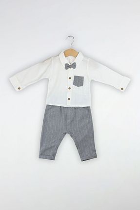ست نوزادی سفید بچه گانه کتان Globaby - کد 863704994