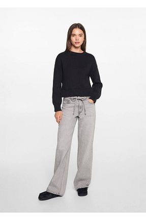 شلوار جین سرمه ای زنانه رگولار MANGO Teen - کد 863794970