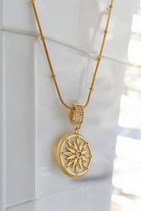 گردنبند استیل ( فولاد ) طلائی زنانه استیل (فولاد) Çlk Accessories - کد 863739868