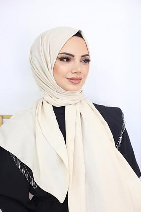 شال طوسی زنانه پنبه ای Trablus - کد 863815667