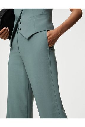 شلوار سبز زنانه مخلوط پلی استر Marks & Spencer - کد 757239488