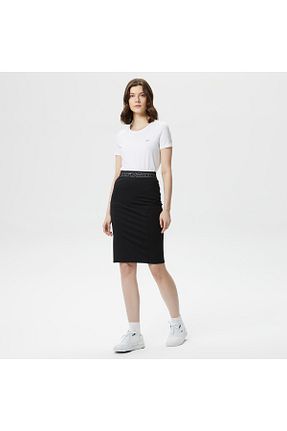 دامن مشکی زنانه الاستین Lacoste - کد 722865007