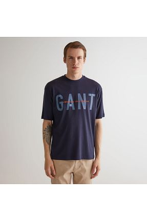 تیشرت سرمه ای مردانه اورسایز Gant - کد 833339226