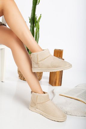 بوت / نیم بوت بژ زنانه جیر LEMİ SHOES - کد 855789711