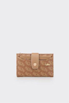 کیف پول قهوه ای زنانه چرم مصنوعی Elle - کد 863746596