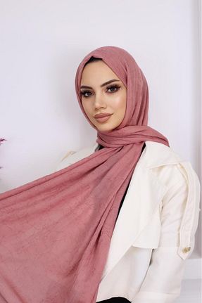 شال صورتی زنانه پنبه ای Trablus - کد 863791069