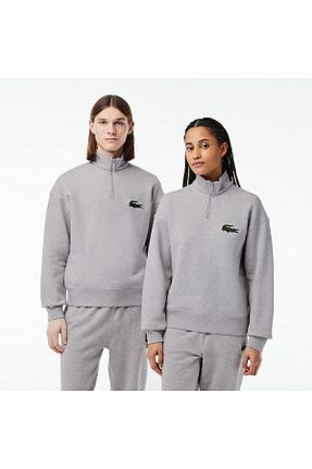 سوئیشرت طوسی زنانه ساده Lacoste - کد 810086814