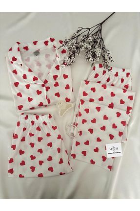 ست لباس راحتی قرمز زنانه گلدار MH Moony Homewears - کد 863749875
