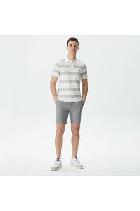 شلوارک و برمودا طوسی مردانه اسلیم فیت Lacoste - کد 823606683