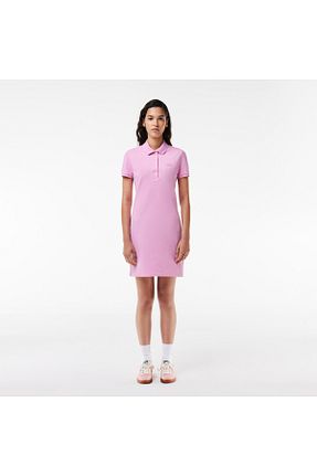 پولوشرت صورتی زنانه پنبه ای Lacoste - کد 820148804