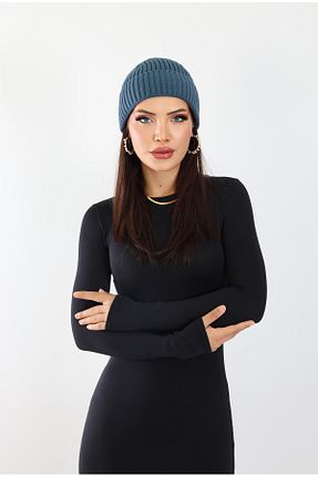 کلاه پشمی آبی زنانه اکریلیک Lupin - کد 863848309