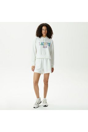 شلوارک و برمودا سفید زنانه رگولار Lacoste - کد 830987202