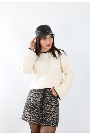کلاه مشکی زنانه چرم خالص Lupin - کد 863756265