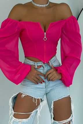 بلوز صورتی زنانه ساده CoolLook - کد 863845561