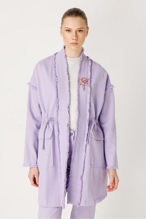 ترنچکت بنفش زنانه بدون آستر Ghisa - کد 815679905