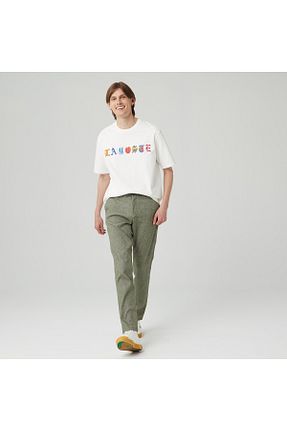 شلوار خاکی مردانه مخلوط کتان Lacoste - کد 754382578