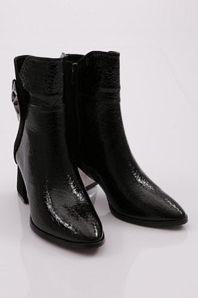 بوت / نیم بوت مشکی زنانه چرم مصنوعی Dgn - کد 801361823