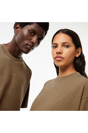 تیشرت خاکی زنانه Loose Lacoste - کد 777971111