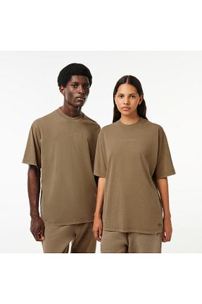 تیشرت خاکی زنانه Loose Lacoste - کد 777971111
