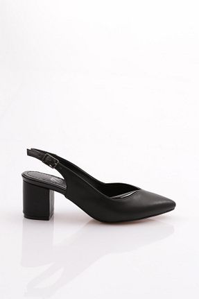 کفش پاشنه بلند کلاسیک مشکی زنانه چرم مصنوعی Dgn - کد 773129094