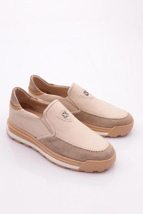 کفش کژوال بژ مردانه چرم خالص Dgn - کد 782485592