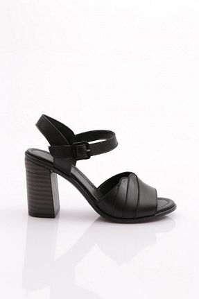صندل مشکی زنانه پاشنه ضخیم Dgn - کد 775981296
