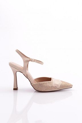 کفش مجلسی بژ زنانه پاشنه نازک Dgn - کد 829649588