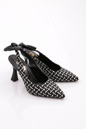 کفش پاشنه بلند کلاسیک مشکی زنانه چرم مصنوعی Dgn - کد 815694237
