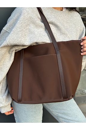 کیف دستی قهوه ای زنانه ÇANTA - کد 863445475
