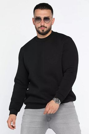 سوئیشرت مشکی مردانه ساده MİSHAR İTALİA - کد 863889378