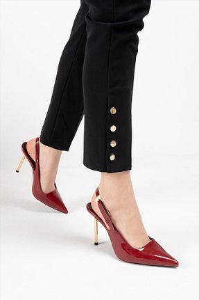 کفش مجلسی زرشکی زنانه پاشنه نازک İNNA - کد 826986079