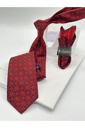 کراوات زرشکی مردانه میکروفیبر Gutiero - کد 863928115