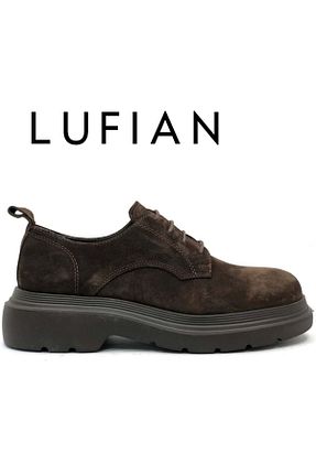 کفش اسنیکر قهوه ای مردانه بند دار Lufian - کد 866154710