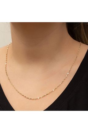 گردنبند طلا طلائی زنانه 14 عیار moda kuyumcu - کد 864188684